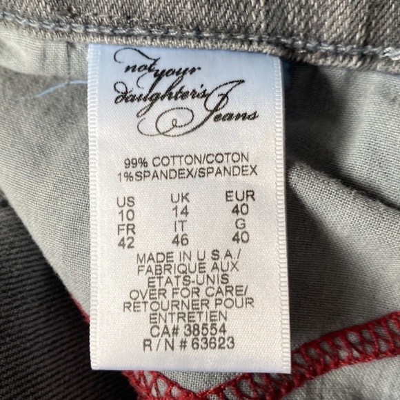 NYDJ GREY JEANS SIZE 10 . - Picture 5 of 15